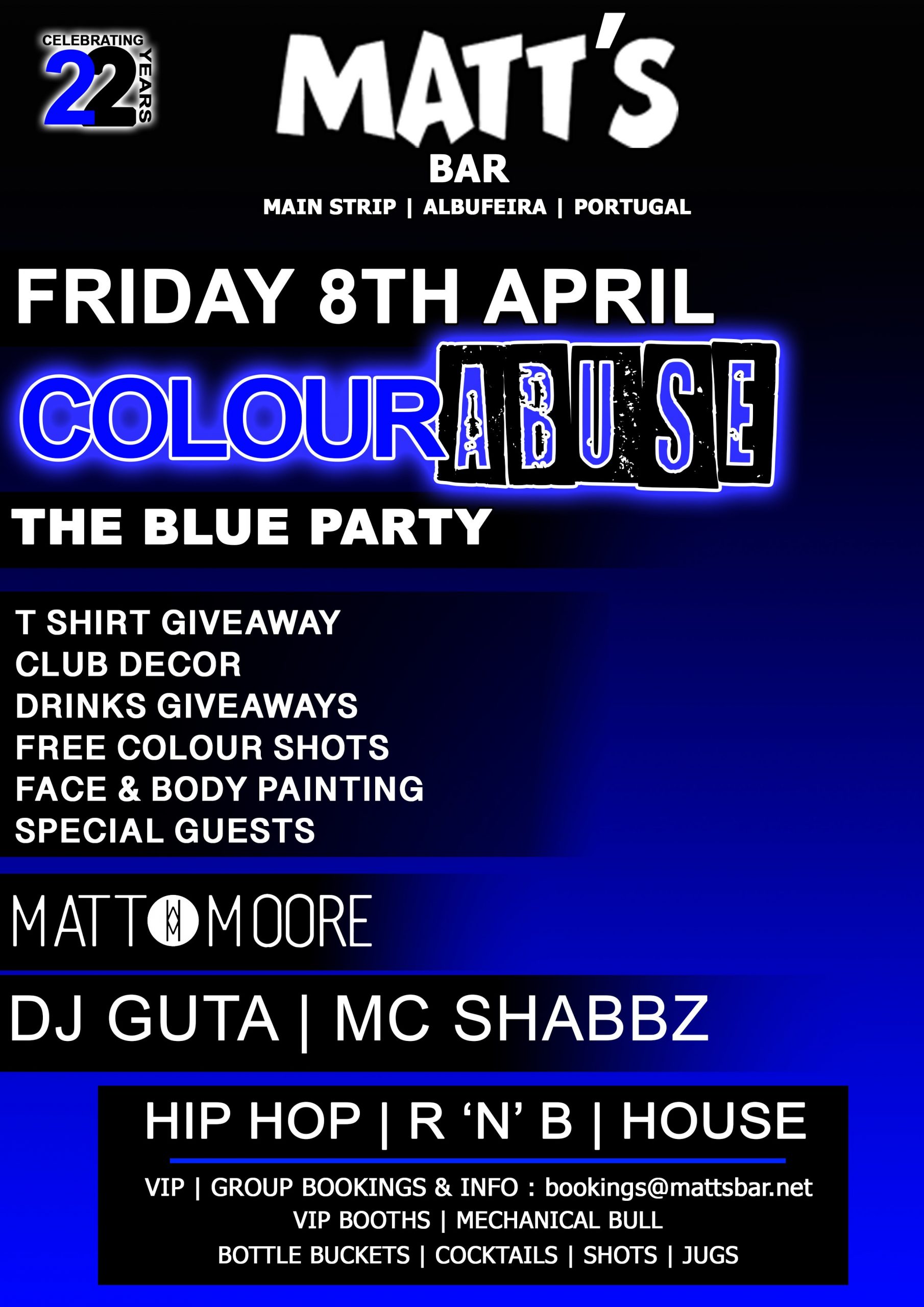 COLOUR ABUSE – THE BLUE PARTY